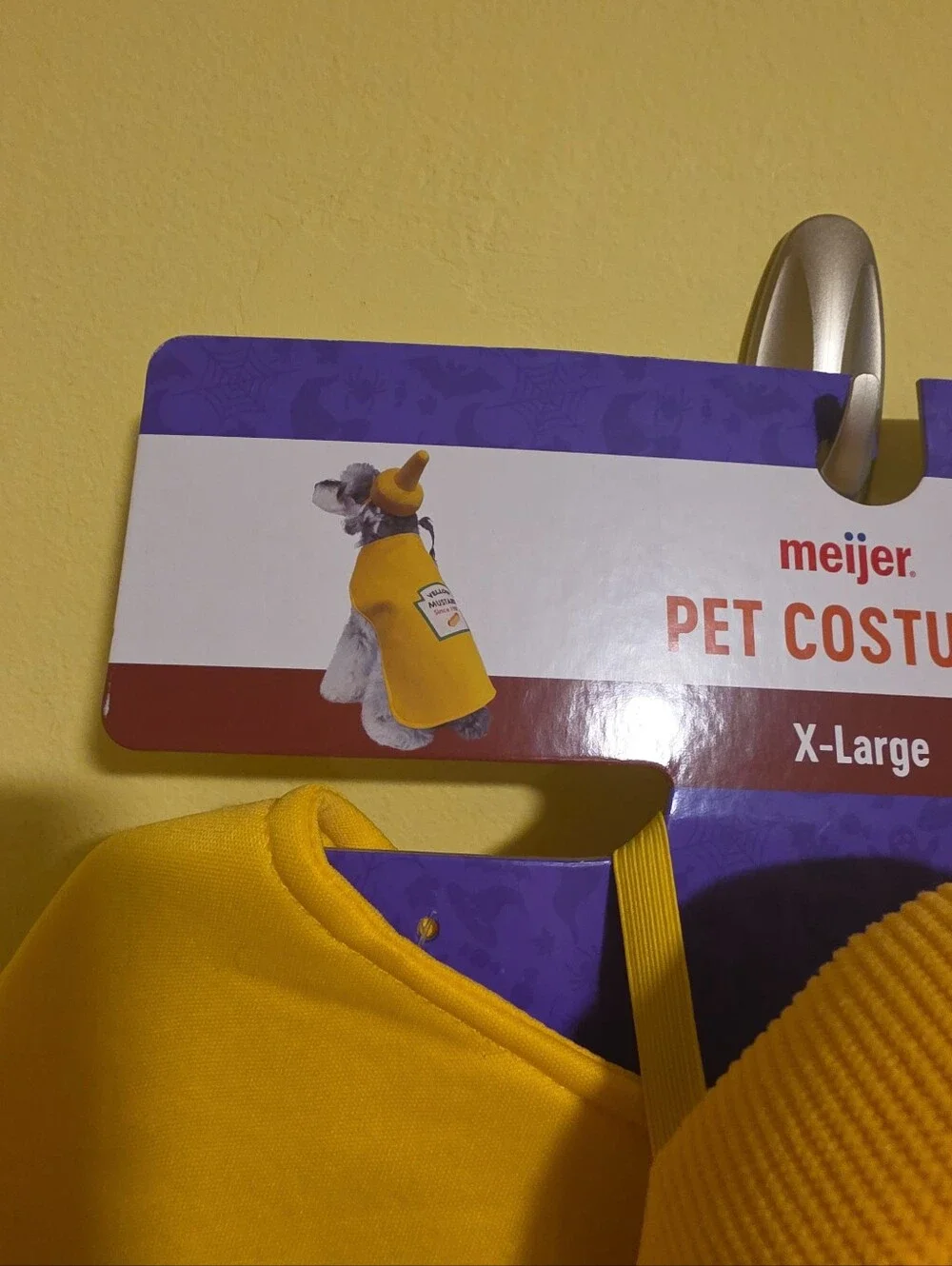 NWT Dog Halloween Costume Size XL Yellow Mustard Bottle Since 1989 Hotdog